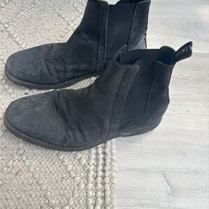 All Saints Men's Black Leather Chelsea Boots